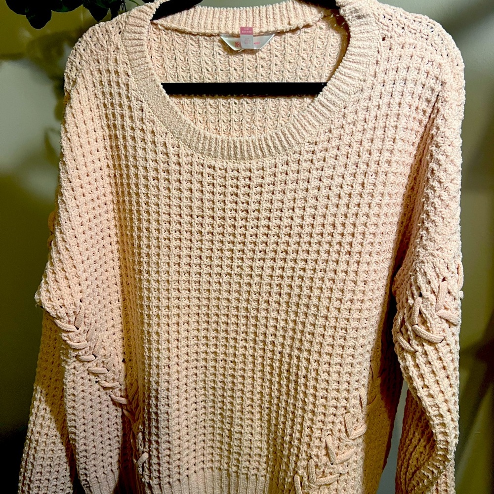 Light pink sweater, worn once